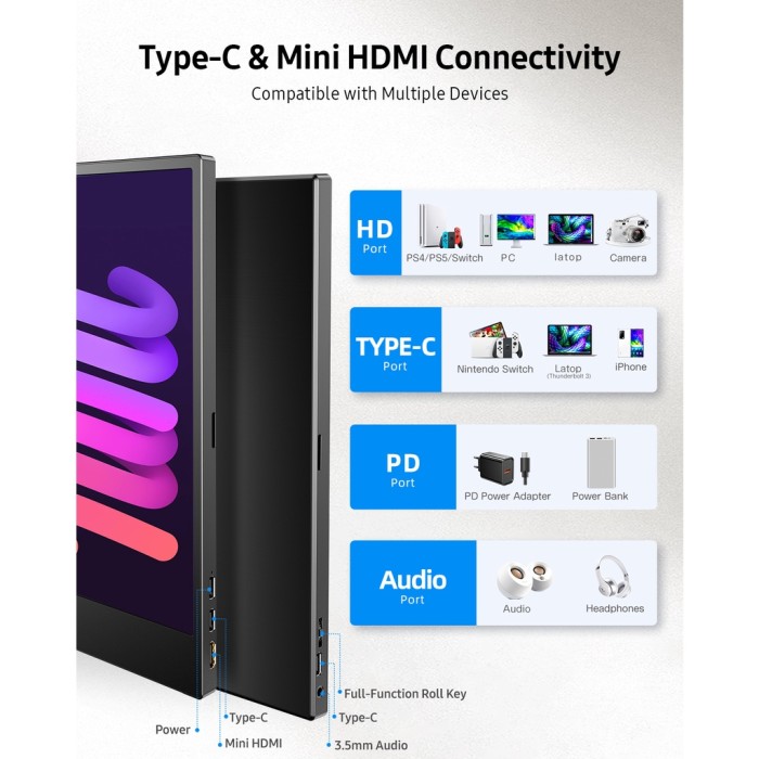 UPERFECT UPERFECT Portable Monitor 15.6" LCD Touchscreen