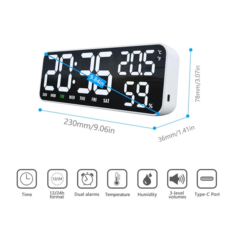 Hengxiang Jam Dinding Digital 4