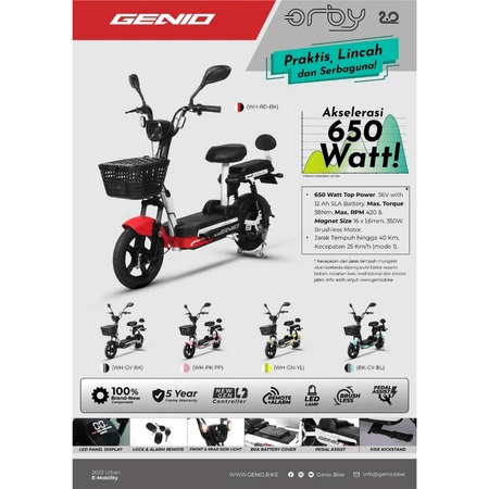  Genio Sepeda Listrik ORBY 2.0