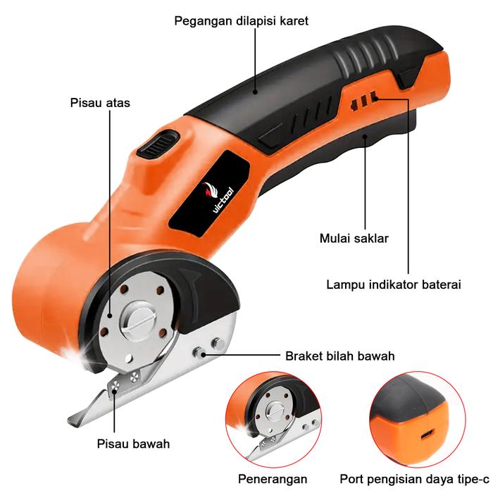 Shenzhen Huizhi Innovation Network Victool Gunting Kain Listrik