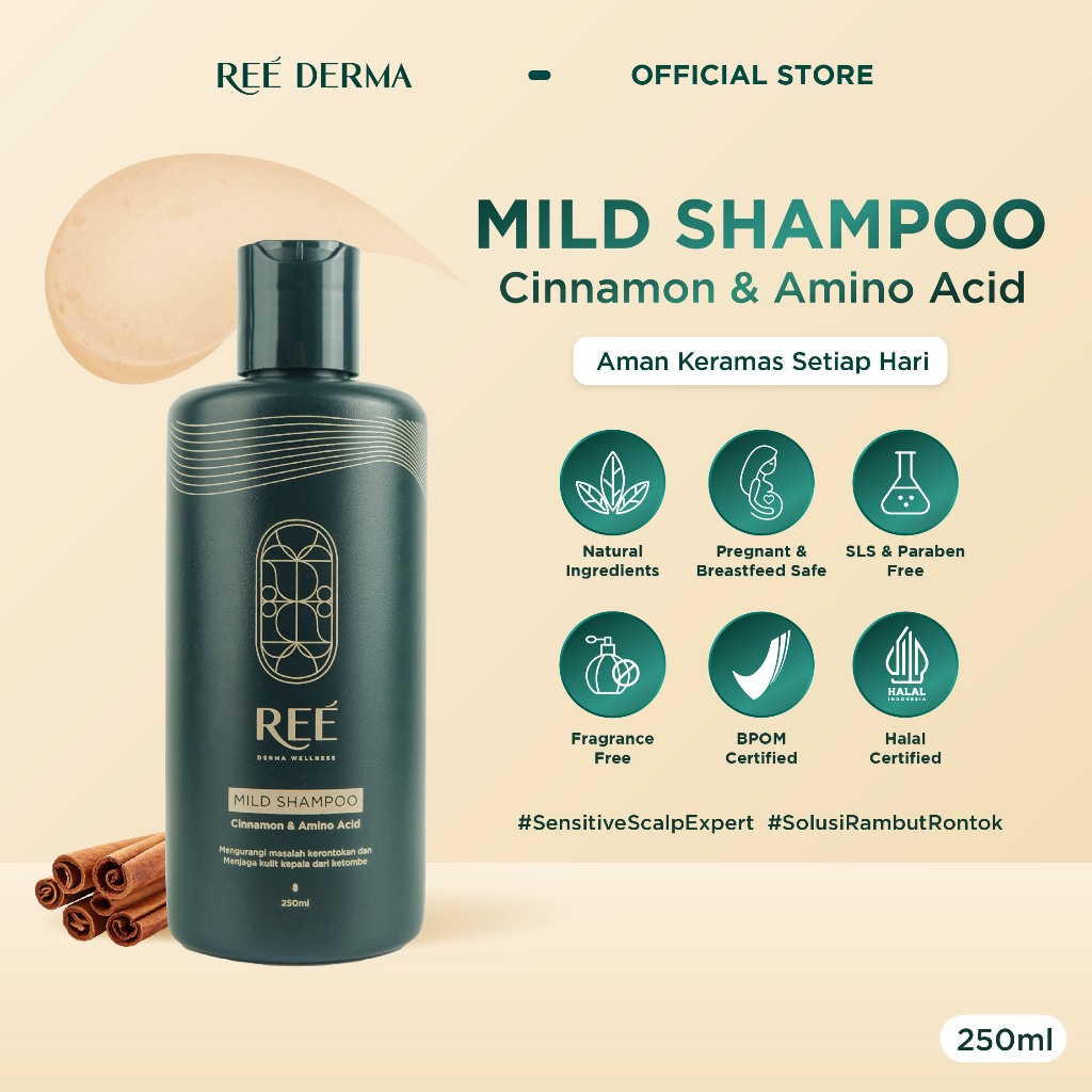 Ree Derma Indonesia Ree Derma Wellness Cinnamon & Amino Acid Mild Shampoo