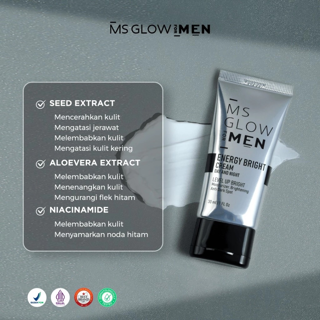 Kosmetika Cantik Indonesia MS Glow For Men Energy Bright Cream