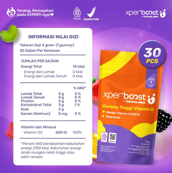 Tentang Anak Expert Boost Gummy Vitamin D 600 IU