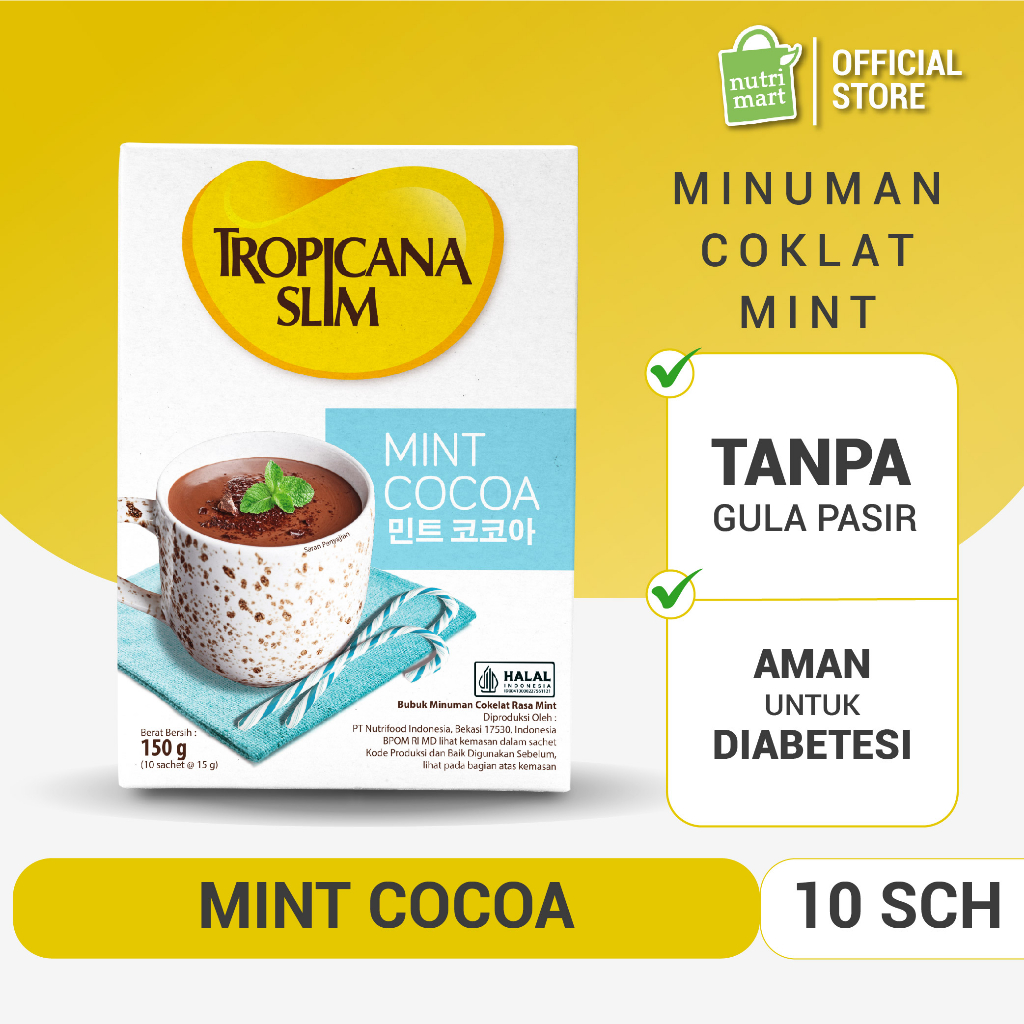 Nutrifood Tropicana Slim Mint Cocoa 10 Sachet