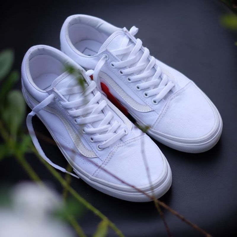Old Skool Canvas Shoe Full White 5