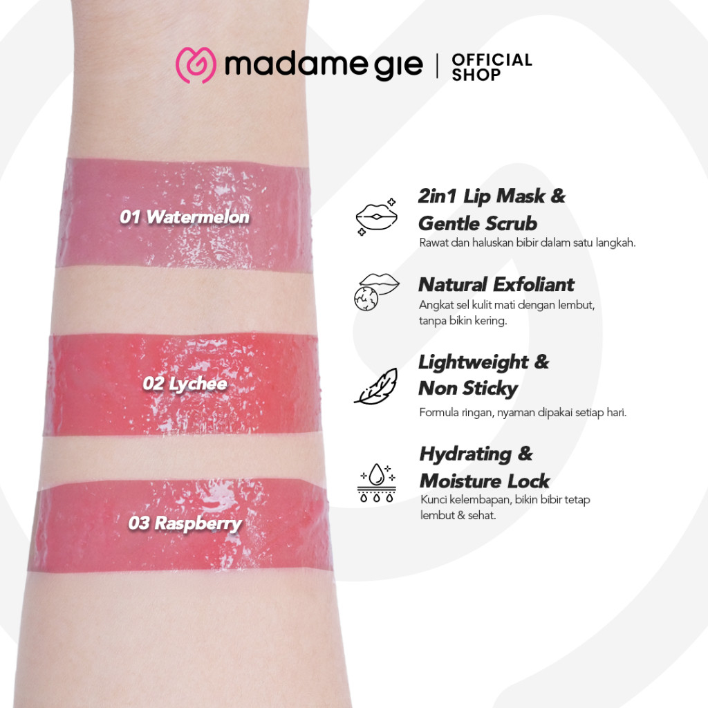 Tjhindatama Mulia Madame Gie Sweet Lip Mask Watermelon
