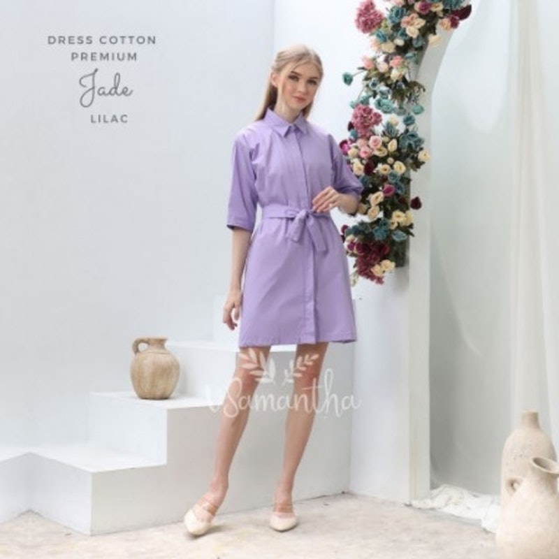Cotton Shirt Dress Premium Jade 5
