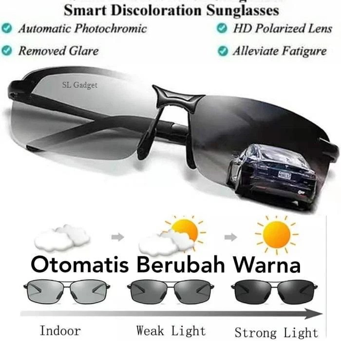  Dennos Kacamata UV 400 Photochromic Polarized GS-34 