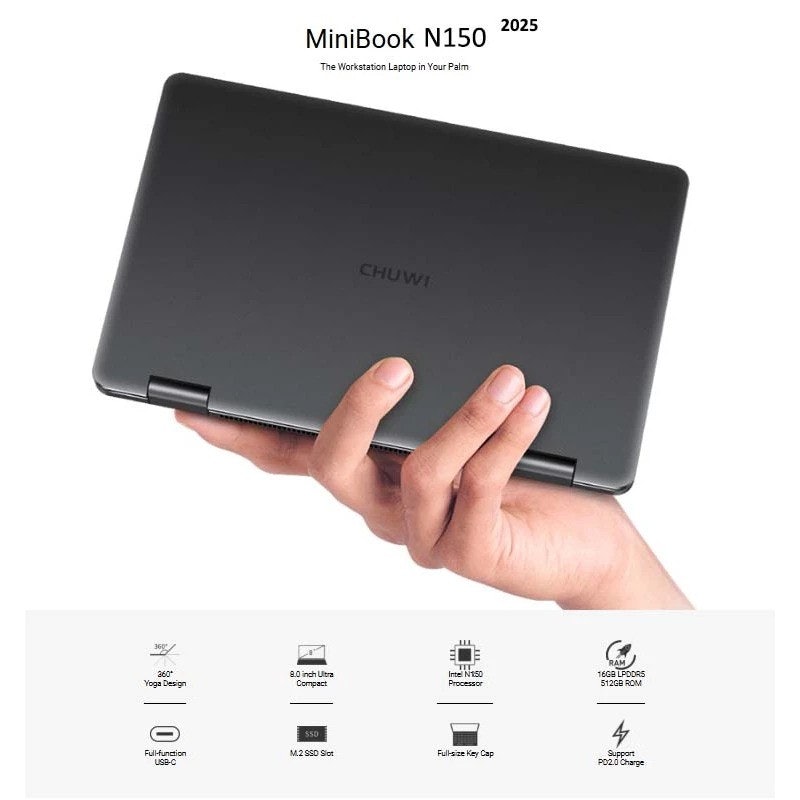 Chuwi MiniBook 8" Ultra Mini Touchscreen Laptop 2