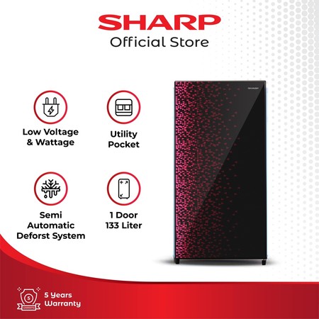 SHARP Electronics SHARP Shine Magneglas Series Kulkas 1 Pintu SJ-X165MG-GB