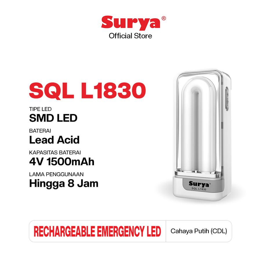  Surya Rechargeable Emergency LED  SQL L1830 