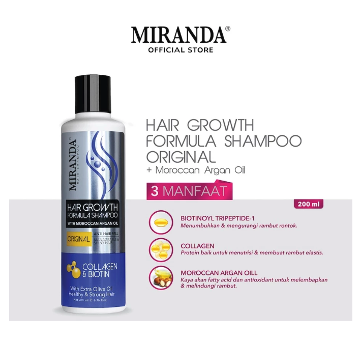 Victoria Care Indonesia Miranda Hair Growth Formula Shampoo Original Collagen + Biotin