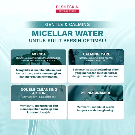 Elshe Estetika Nusantara Elsheskin Cica Deep Cleansing Micellar Water