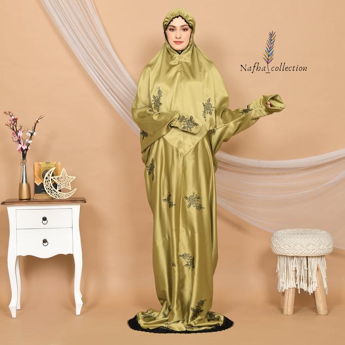  Nafha Mukena Terusan Bunga Mawar Streamin