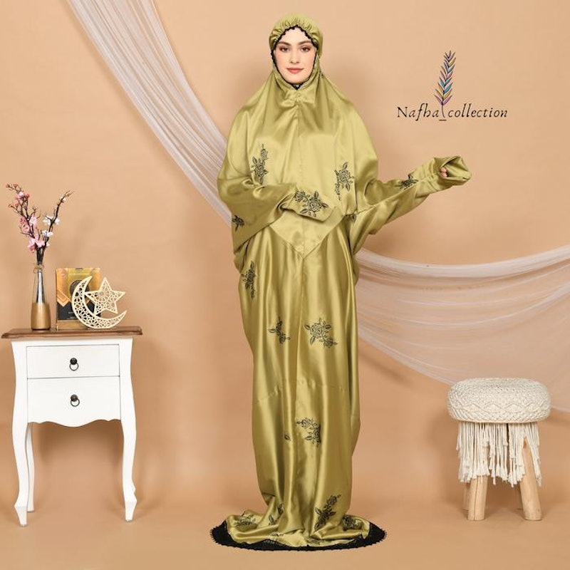 Nafha Mukena Terusan Bunga Mawar Streamin 5