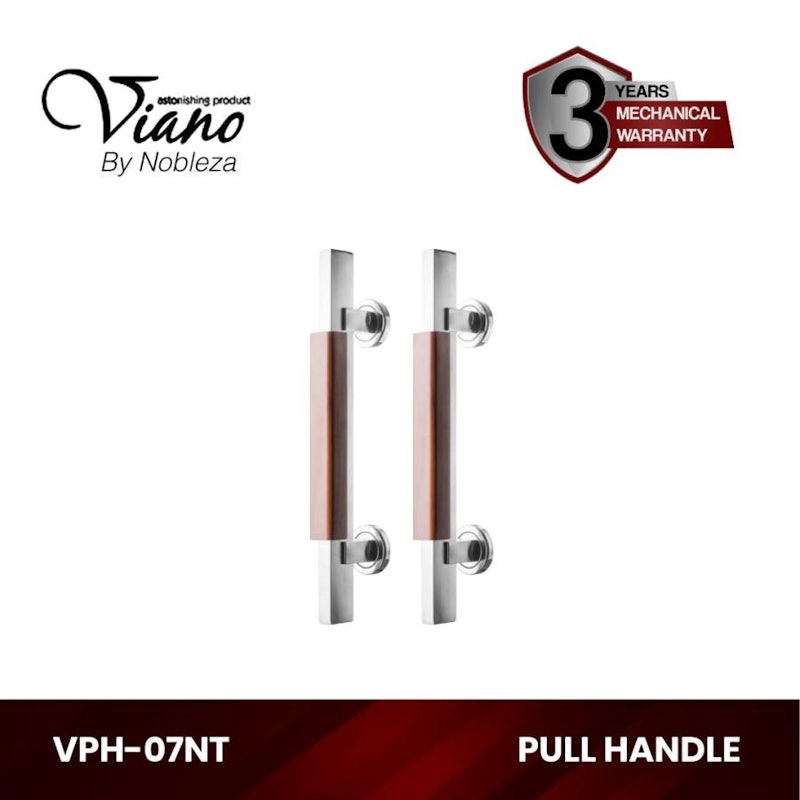 VIANO by NOBLEZA Pull Handle 33 cm Stainless Motif Kayu 3