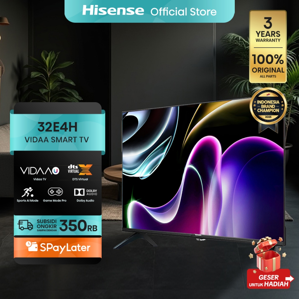 Hisense Hisense 32" HD Vidaa Smart TV 32E4H