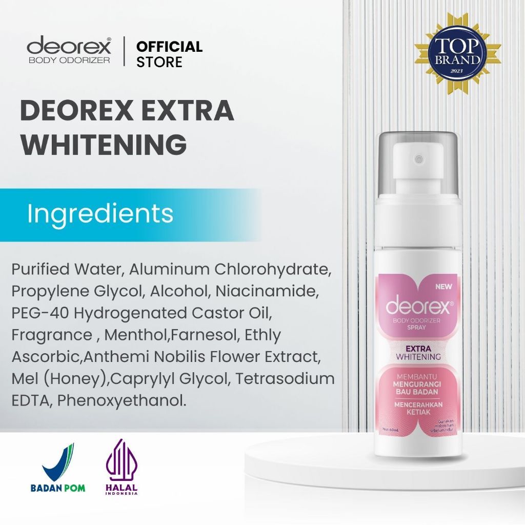Modiva International Deorex® Body Odorize Spray Extra Whitening 
