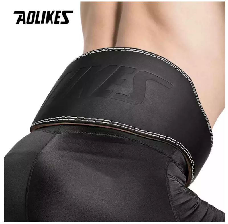 Aolikes Cowhide Leather Gym Belt 4