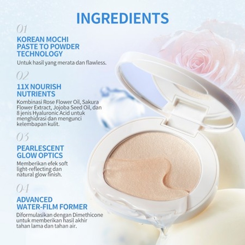 Moist Mochi Paste Powder Highlighter H21 Cream Soda 3
