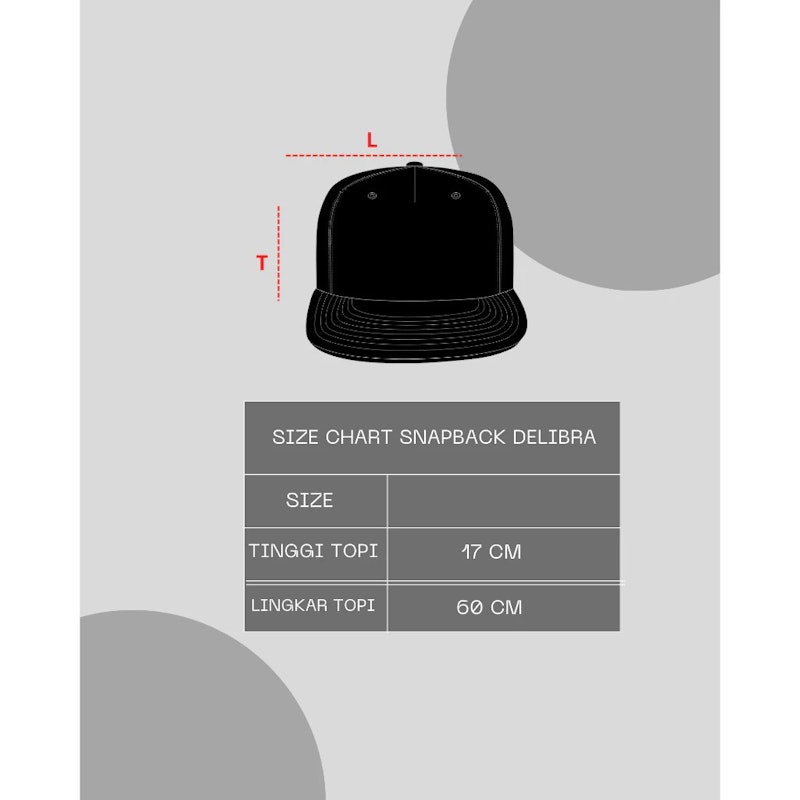 Delibra Topi Pria Snapback Bordir 5