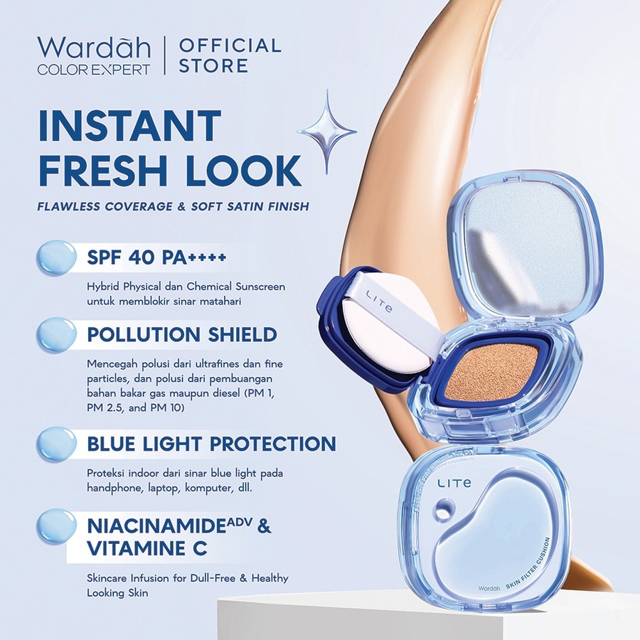 Paragon Technology and Innovation Wardah Lite Skin Filter Cushion 03 Oat