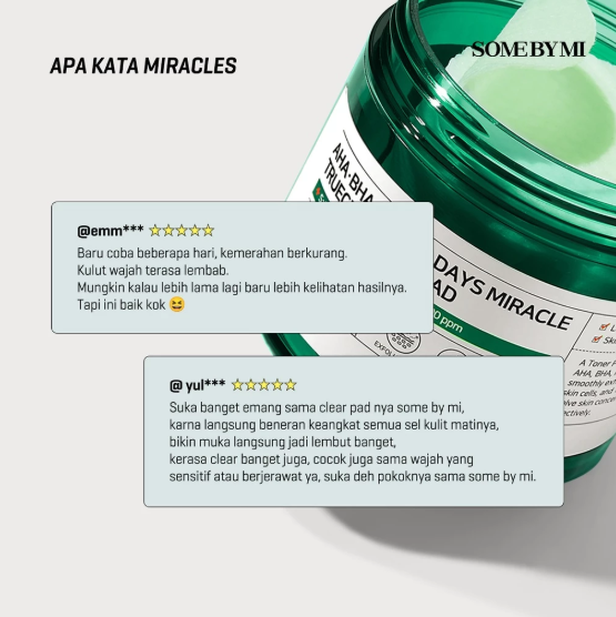 Perennbell SOME BY MI AHA BHA PHA 30 Days Miracle Truecica Clear Pad