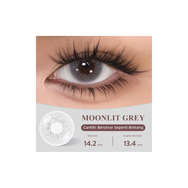 Lilmoon Softlens -8.00 Moonlit Grey 1