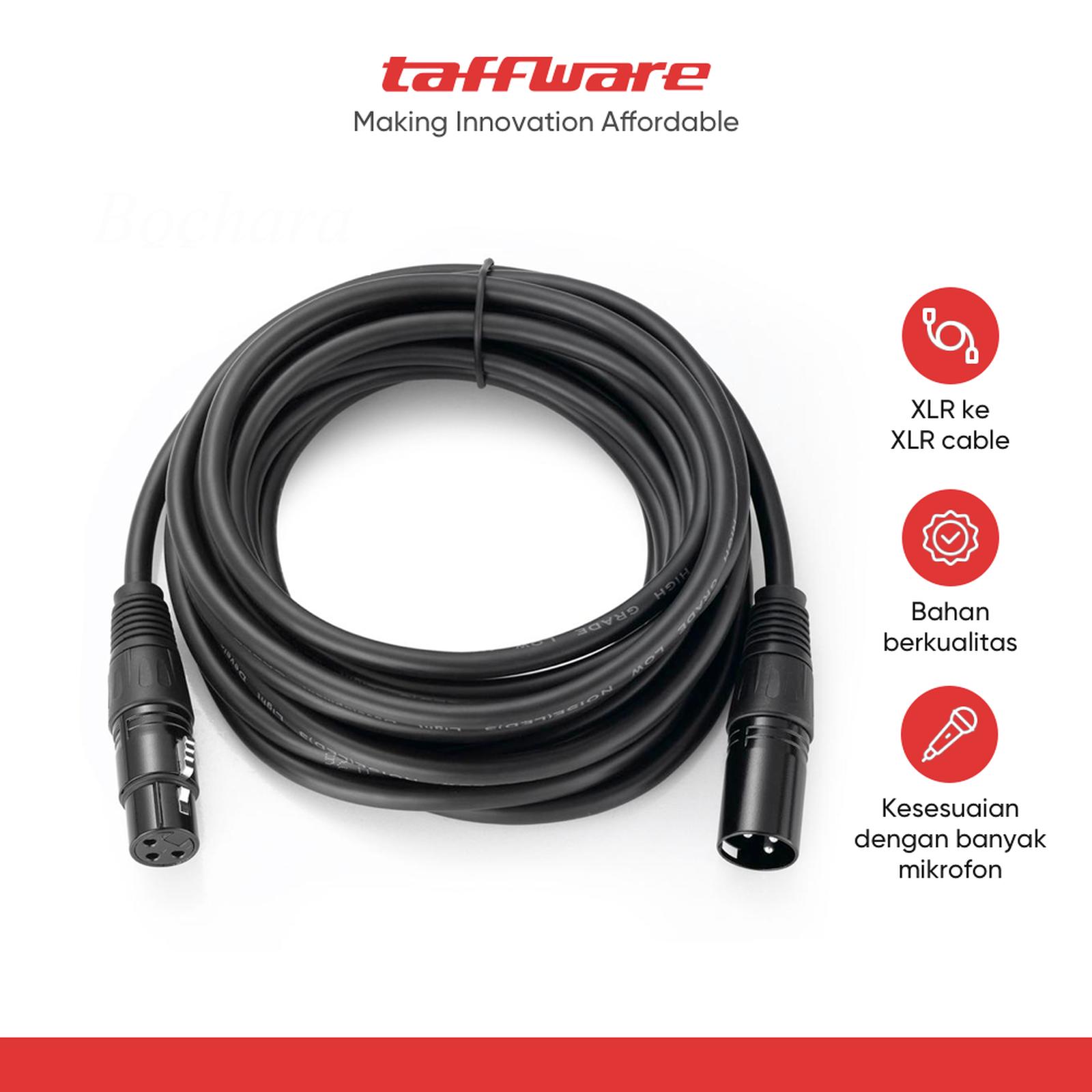 TaffSTUDIO Kabel XLR M/F OFC Microphone Karaoke Shielded 5