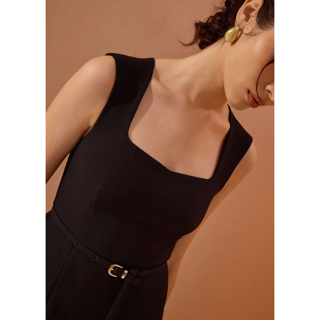 LoveBonito Singapore Love, Bonito Sitti Belted Mini Dress Black