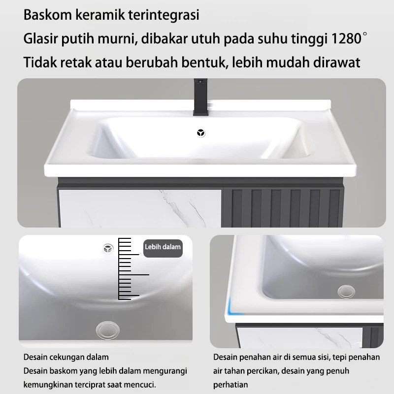 GUANJIE Wastafel Kabinet Kamar Mandi 3