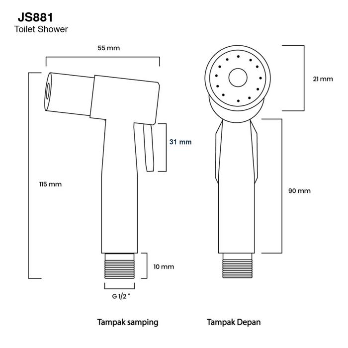 Cahaya Bangunan Baru VONE Jet Shower Toilet JS-881