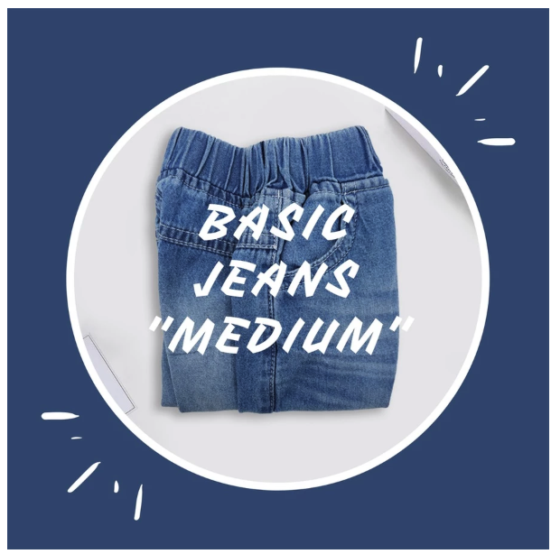  Wakakids Basic Jeans Medium Blue 021