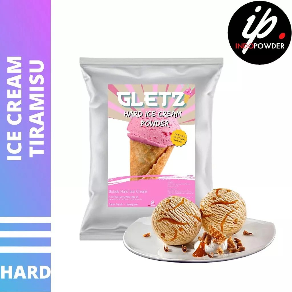 Gletz Hard Ice Cream Powder Tiramisu 1 kg