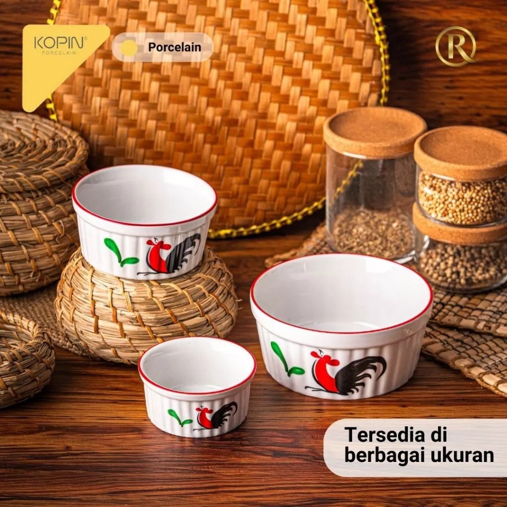Kopin Ramekin Bowl Kukuruyuuuuk Porcelain 10.8 cm KPR-5B 