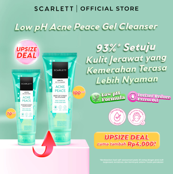 Opto Lingkar Sejahtera Scarlett Whitening Low pH Gel Cleanser Acne Peace