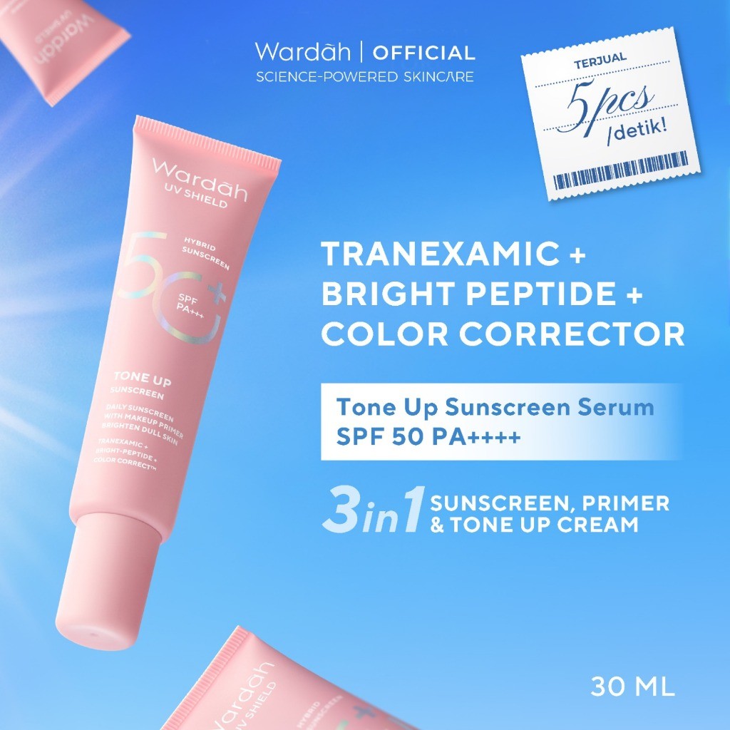 Paragon Technology and Innovation Wardah UV Shield Tone Up Sunscreen SPF 50+ PA+++
