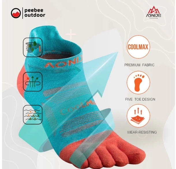 Aonijie Indonesia Aonijie Running Toe Socks E4801