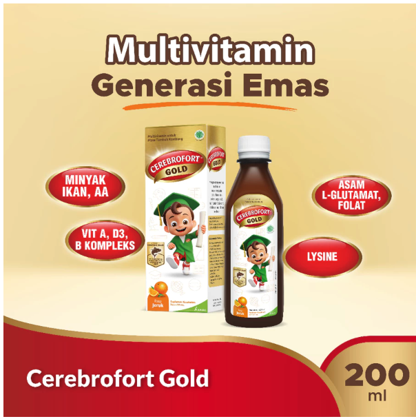 Kalbe Farma Cerebrofort Gold Jeruk