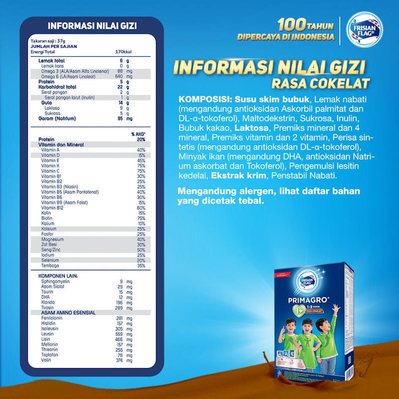 Frisian Flag Primagro 1+ Cokelat 2