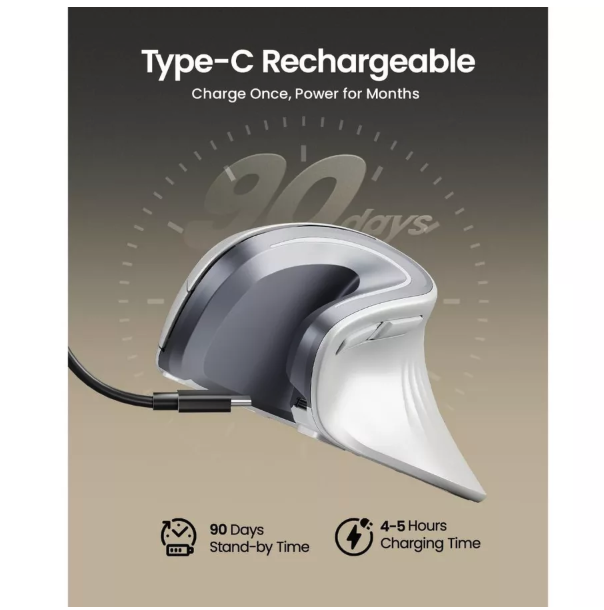 ProtoArc® ProtoArc® Bluetooth Ergonomic Vertical Mouse EM11-NL