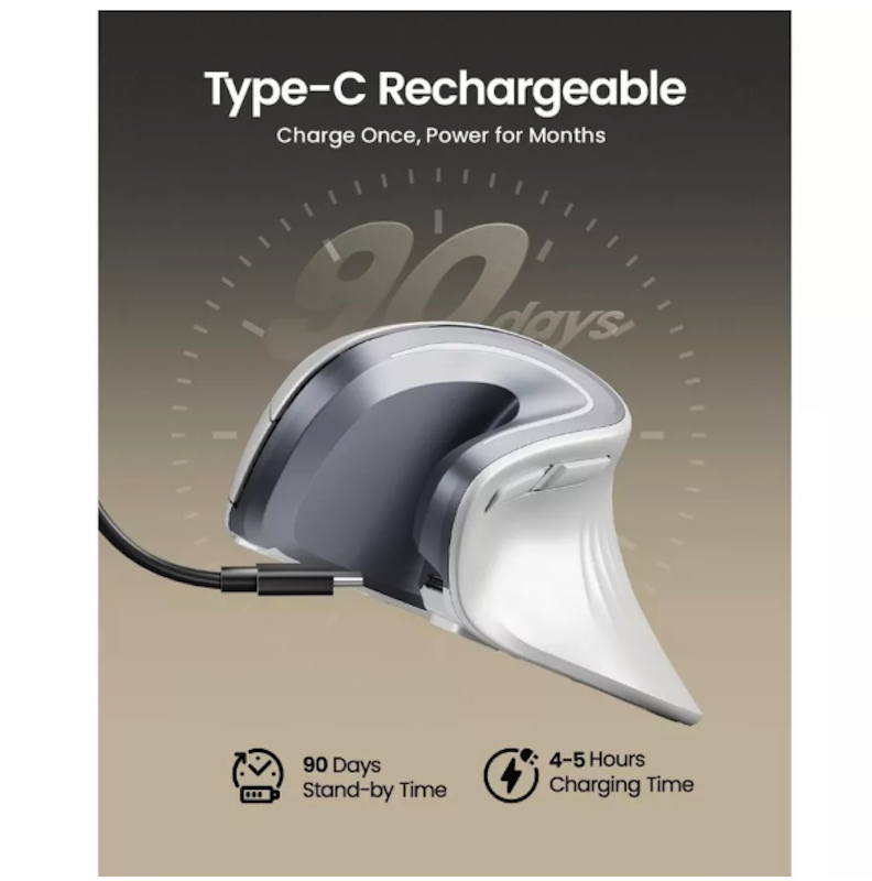 ProtoArc® Bluetooth Ergonomic Vertical Mouse 2