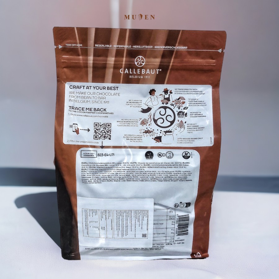 Barry Callebaut Callebaut Milk Chocolate 823 Callets 2,5 kg 