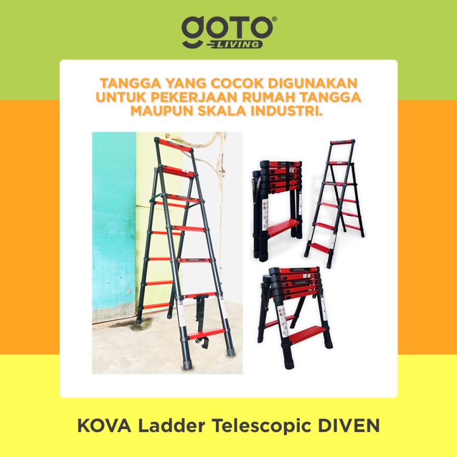 Pilar Niaga Makmur Goto® Living Kova Ladder Telescopic Diven 6+7