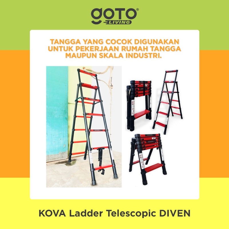 Goto® Living Kova Ladder Telescopic Diven 6+7 5