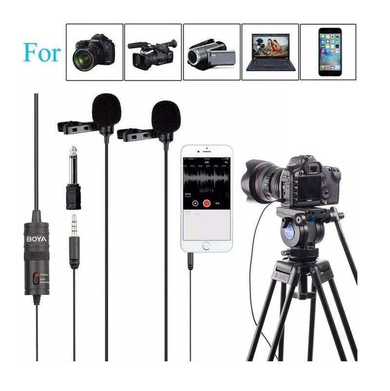 BOYA Universal Lavalier Clip-On Microphone BY-M1 Pro II 