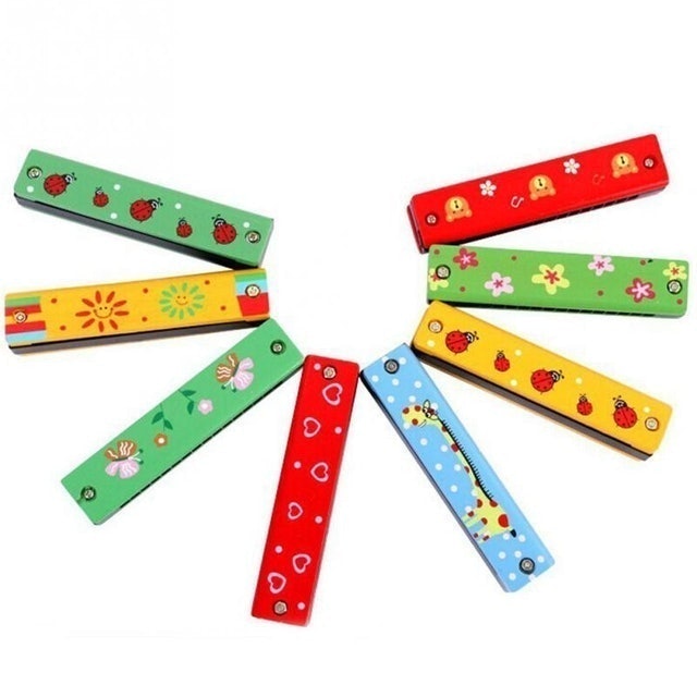  Baby Wooden Harmonica