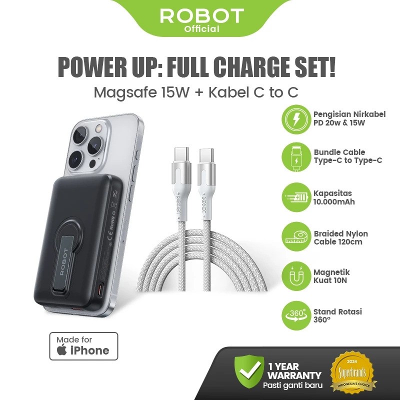 Robot ROBOT Powerbank Magsafe Wireless 10.000 mAh