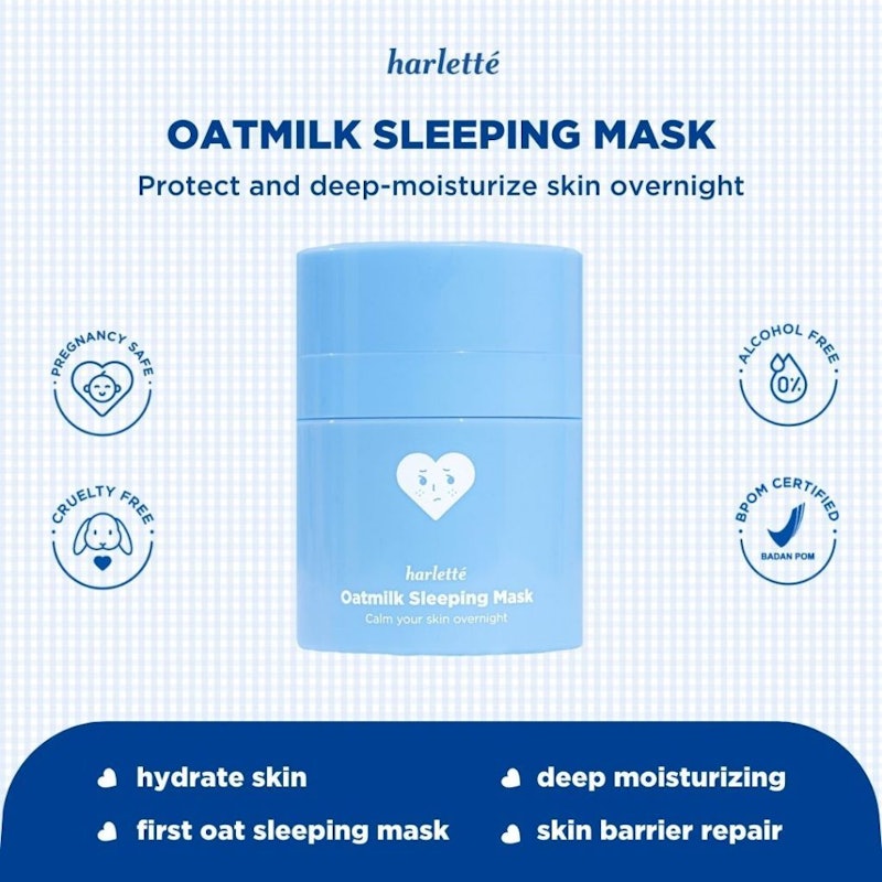 Harlette Oatmilk Sleeping Mask 3