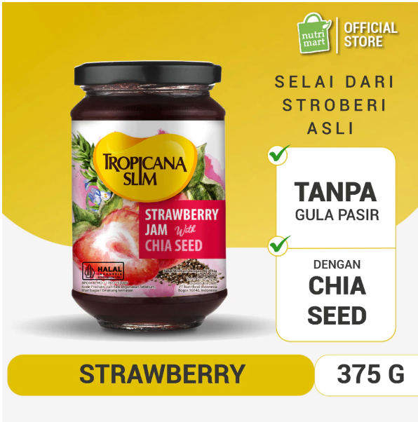 Nutrifood Indonesia Tropicana Slim Strawberry Jam with Chia Seed